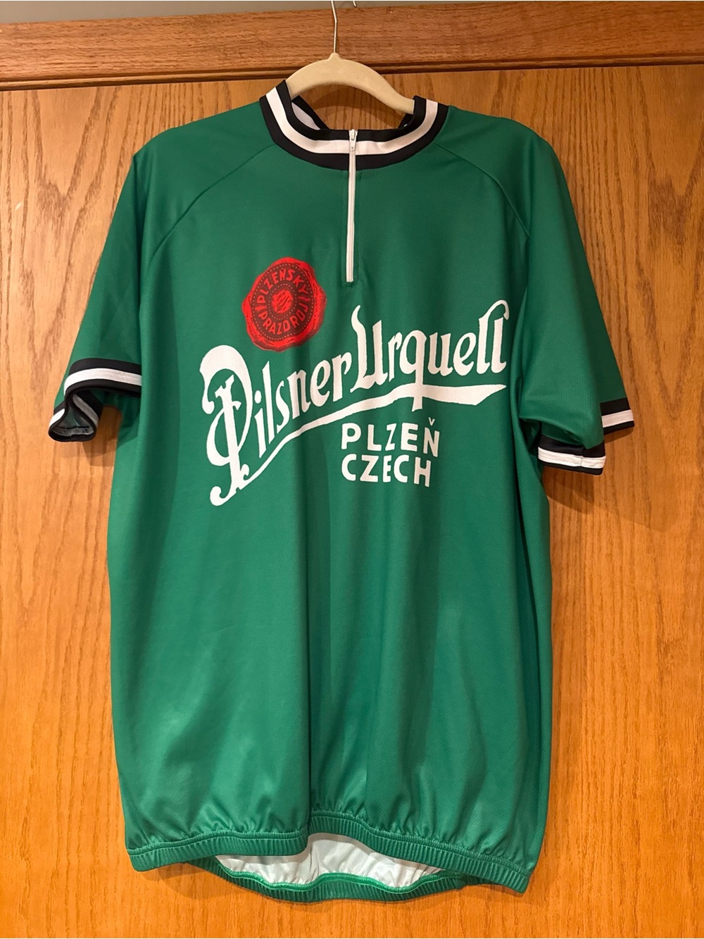Pilsner Urquell Men’s Green Logo Cycling Jersey - Picture 3 of 5